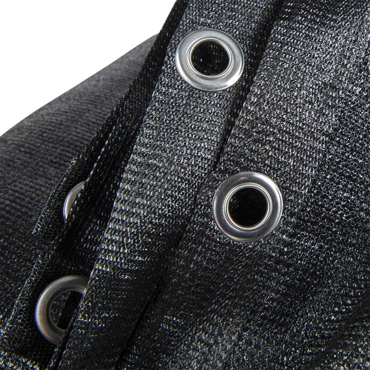 Aanhangernet HDPE 150x220cm met zeilringen zwart fijnmazig