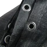 Aanhangernet HDPE 160x320cm met zeilringen zwart fijnmazig