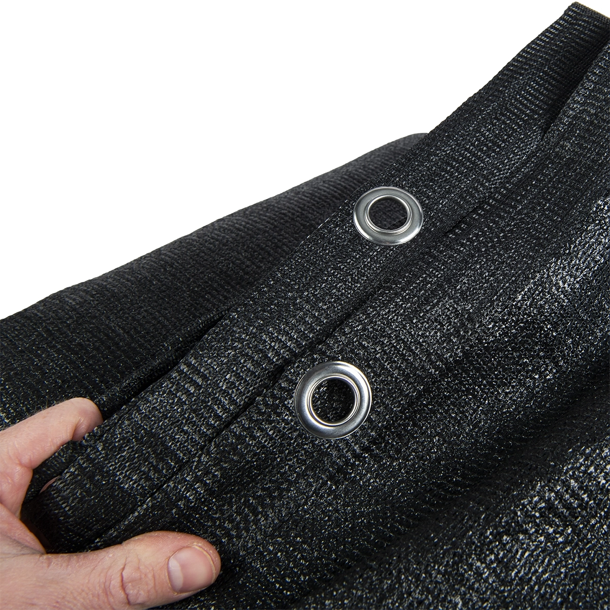 Aanhangernet HDPE 200x350cm met zeilringen zwart fijnmazig