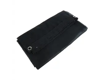 Aanhangernet PVC 250x400 cm met zeilringen zwart