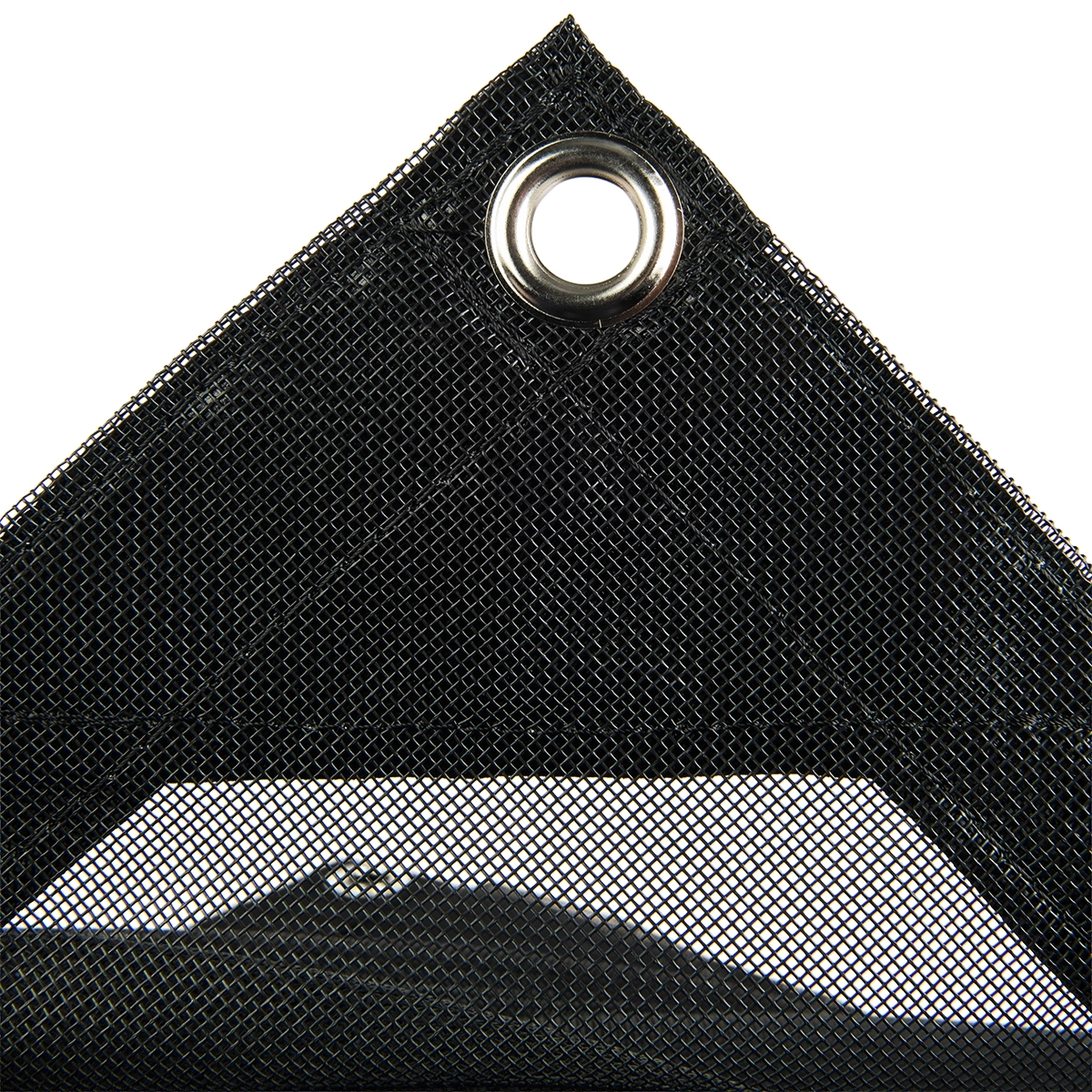 Aanhangernet PVC 250x400 cm met zeilringen zwart fijnmazig