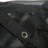 Aanhangernet PVC 250x470 cm met zeilringen zwart fijnmazig