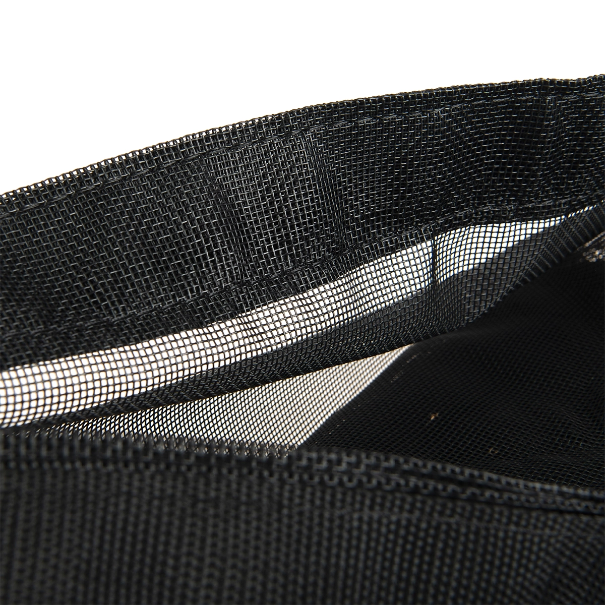 Aanhangernet PVC 350x500 cm met zeilringen zwart fijnmazig