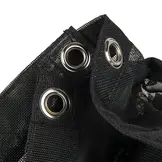 Aanhangernet PVC 350x700 cm met zeilringen zwart fijnmazig