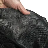 Winddoek HDPE 160x280 cm met zeilringen zwart fijnmazig