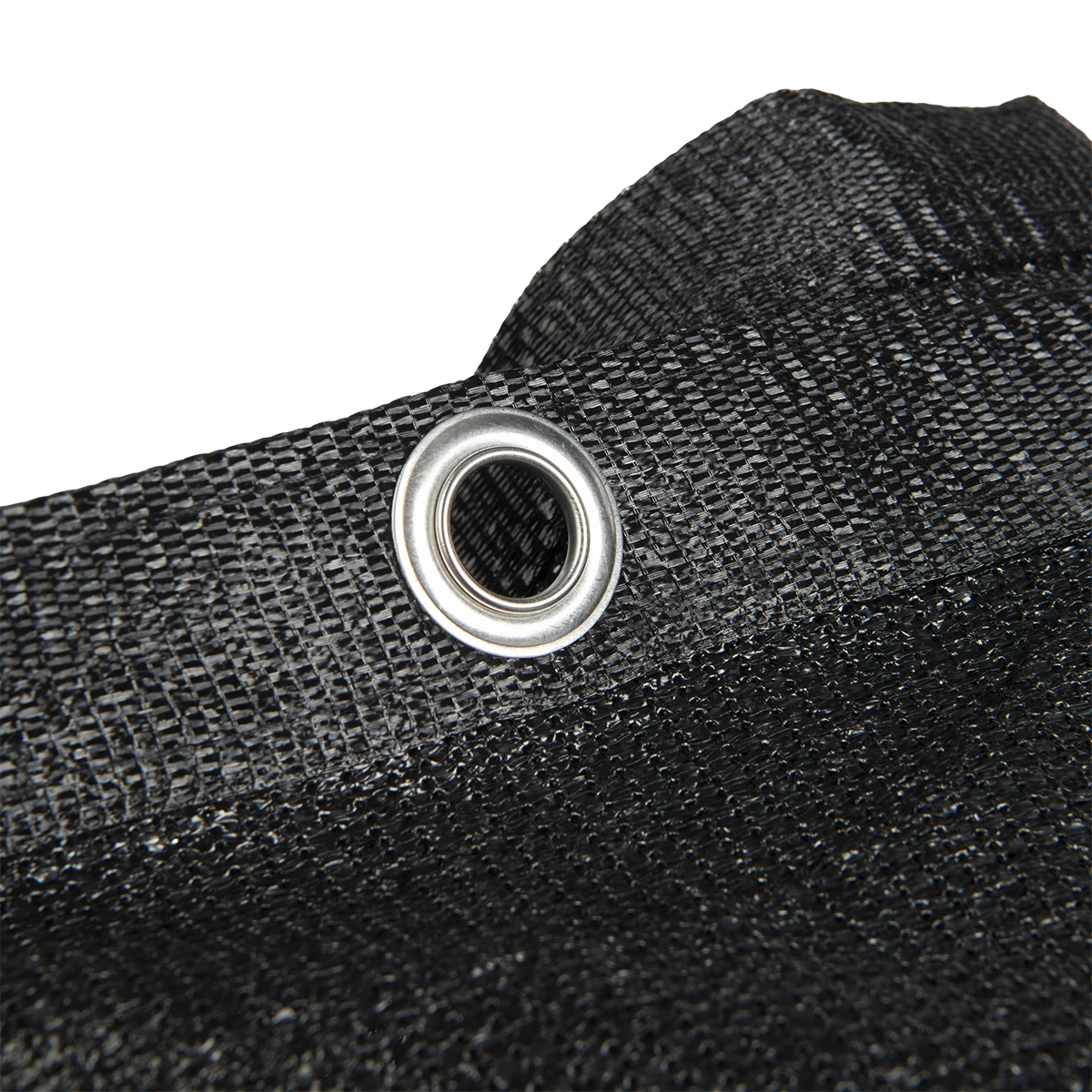 Winddoek HDPE 160x280 cm met zeilringen zwart fijnmazig