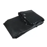 Winddoek HDPE 160x320 cm met zeilringen zwart fijnmazig