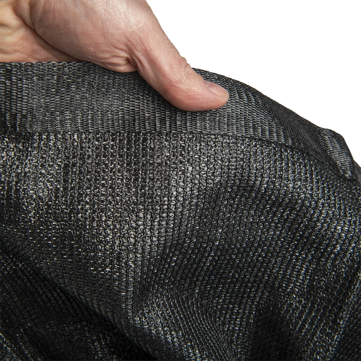 Winddoek HDPE 180x300 cm met zeilringen zwart fijnmazig