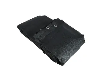 Winddoek HDPE 220x420 cm met zeilringen zwart