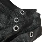 Winddoek HDPE 220x420 cm met zeilringen zwart fijnmazig