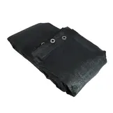 Winddoek HDPE 250x370 cm met zeilringen zwart fijnmazig