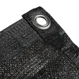 Winddoek HDPE 250x370 cm met zeilringen zwart fijnmazig