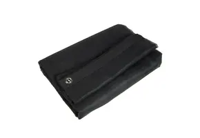 Winddoek PVC 150x220 cm met zeilringen zwart