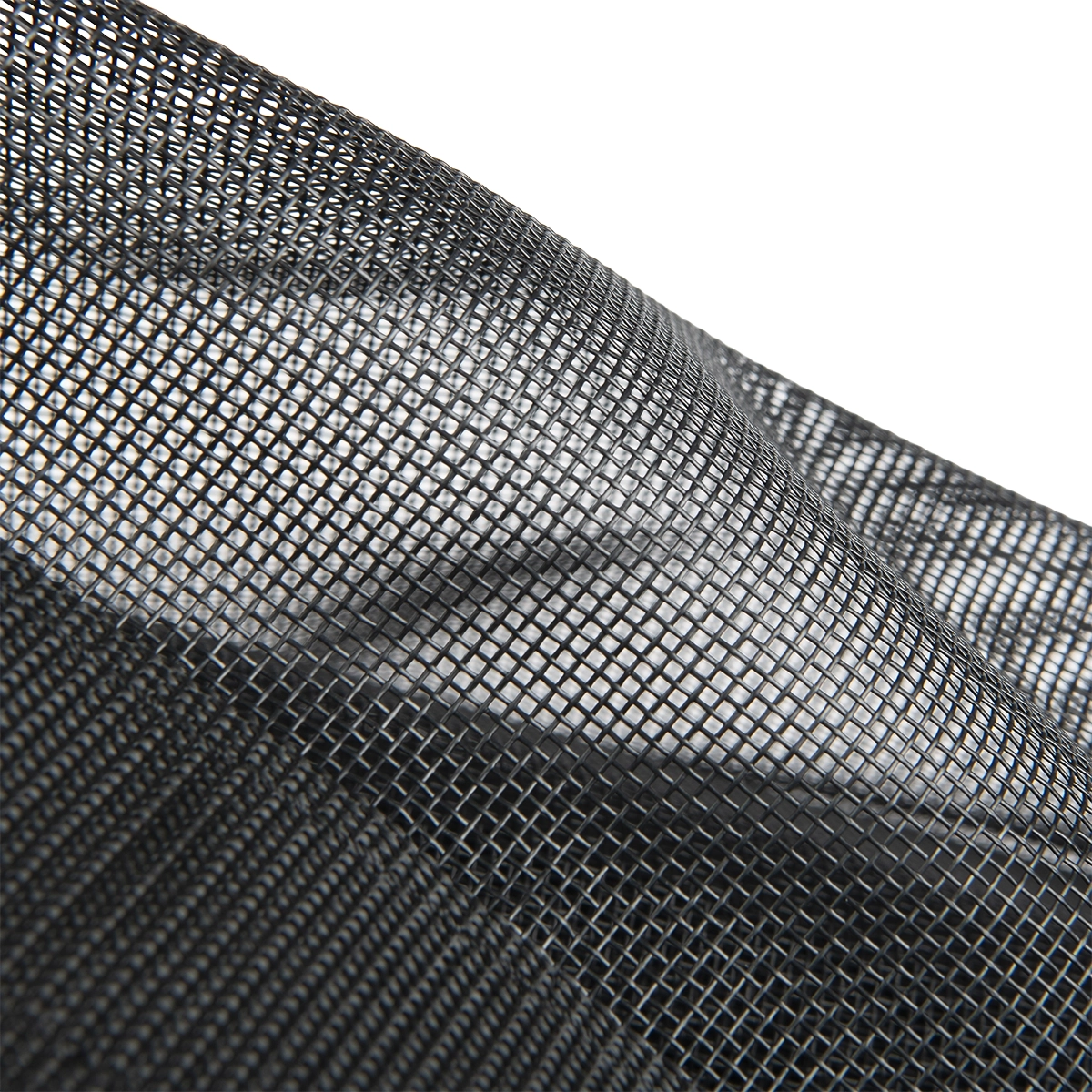 Winddoek PVC 220x370 cm met zeilringen zwart fijnmazig