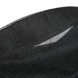 Winddoek PVC 220x370 cm met zeilringen zwart fijnmazig