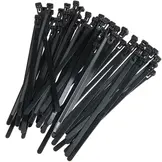 Kabelbinders zwart 7.6x200mm – 50 stuks tyraps voor bevestigen van wind- en privacydoek aan hekwerk en schutting