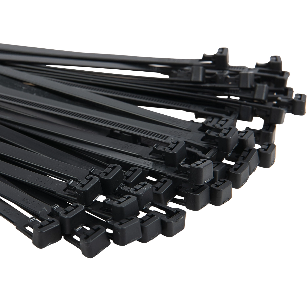 Kabelbinders zwart 7.6x200mm – 50 stuks tyraps voor bevestigen van wind- en privacydoek aan hekwerk en schutting