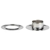 Zeilringen 10mm vernikkeld koper 50 stuks (zonder gereedschap)