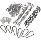 Bevestigingsset schaduwdoek vierkant M10 RVS 316