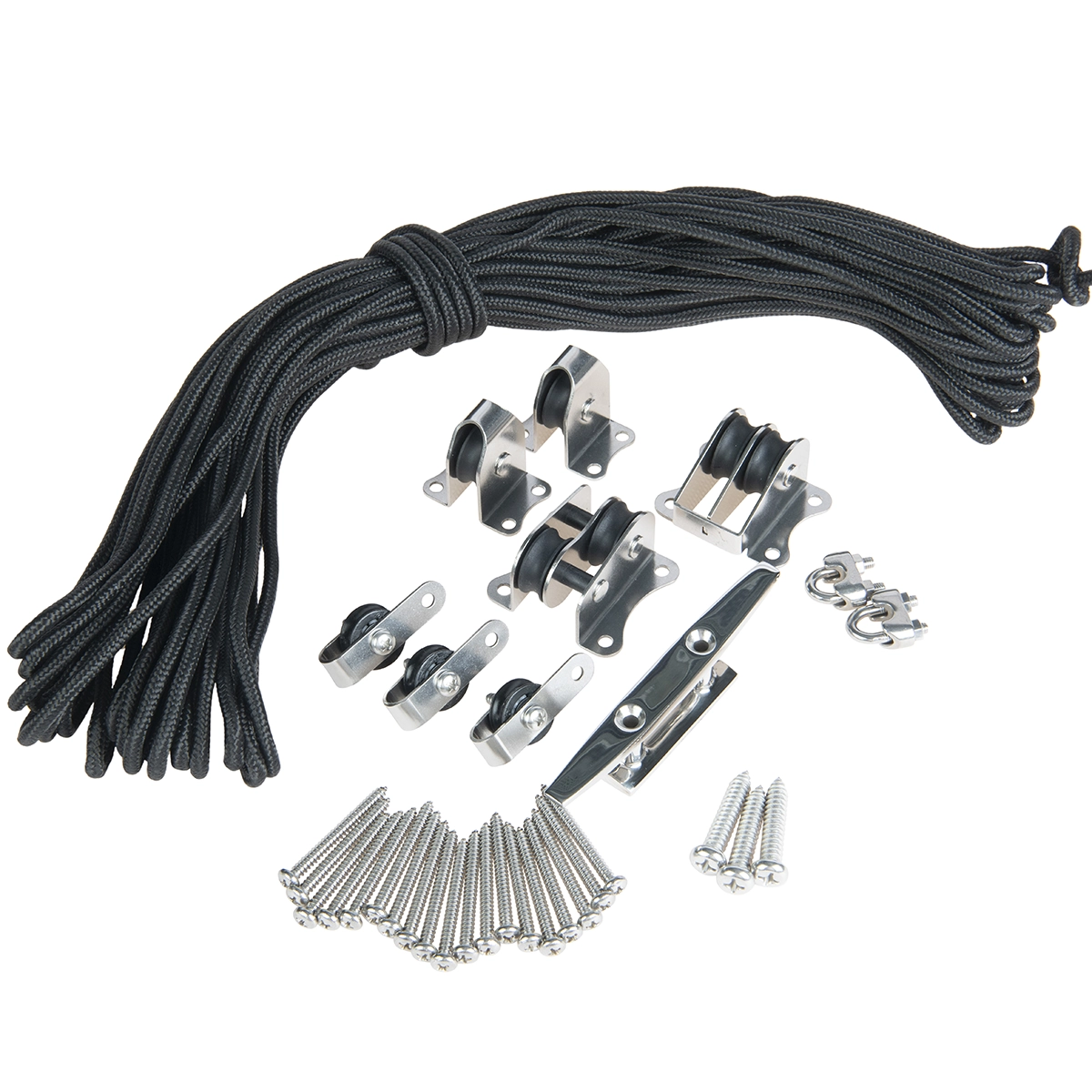 Katrolsysteem harmonicadoek 370cm RVS 316