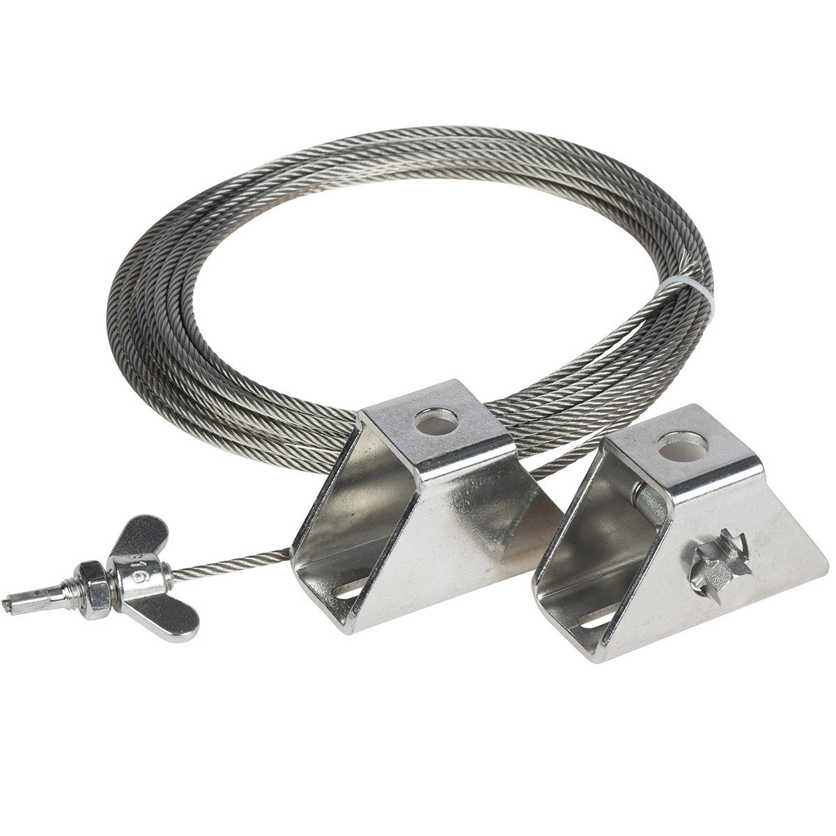 Staaldraad bevestigingsset harmonicadoek 370cm RVS 316