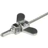 Staaldraad bevestigingsset harmonicadoek 370cm RVS 316