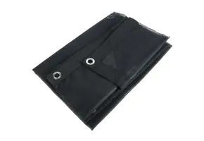 Gaasdoek PVC 150x220 cm met zeilringen zwart