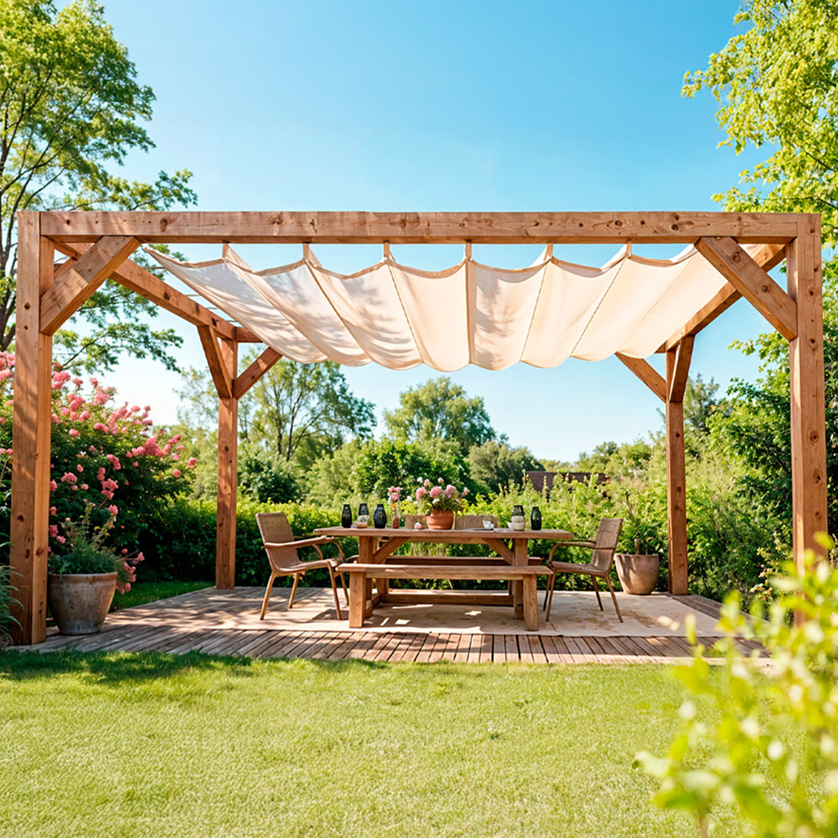 Harmonica schaduwdoek 200x500cm Arctic White