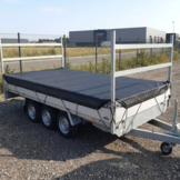 Aanhangernet PVC 200x350 cm met zeilringen zwart fijnmazig