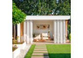 Buiten gordijn 2x 220x137cm Arctic white
