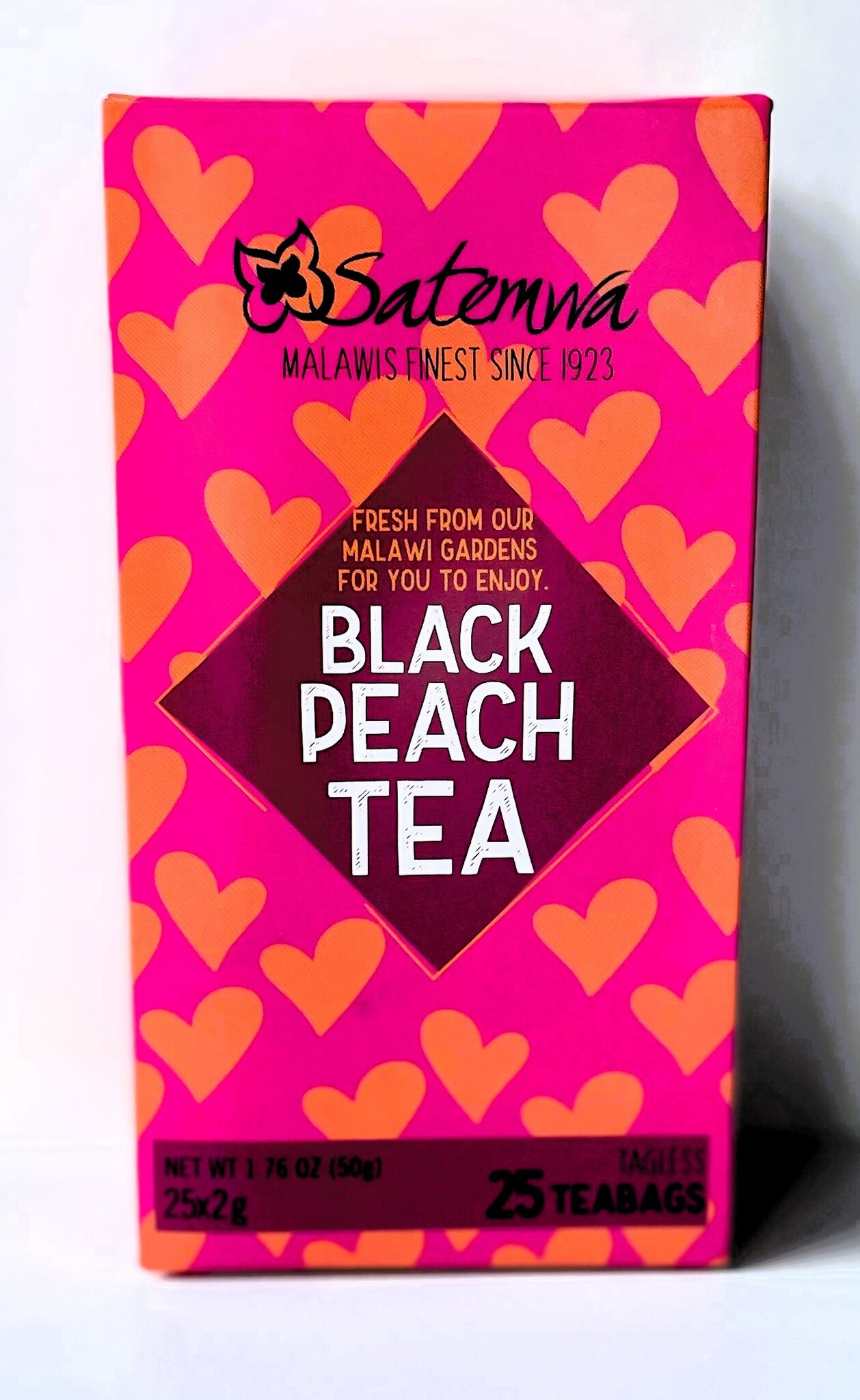 Satemwa Satemwa Black Peach Tea - 25 Tea Bags - Black Tea with peach aroma - Tea Bags