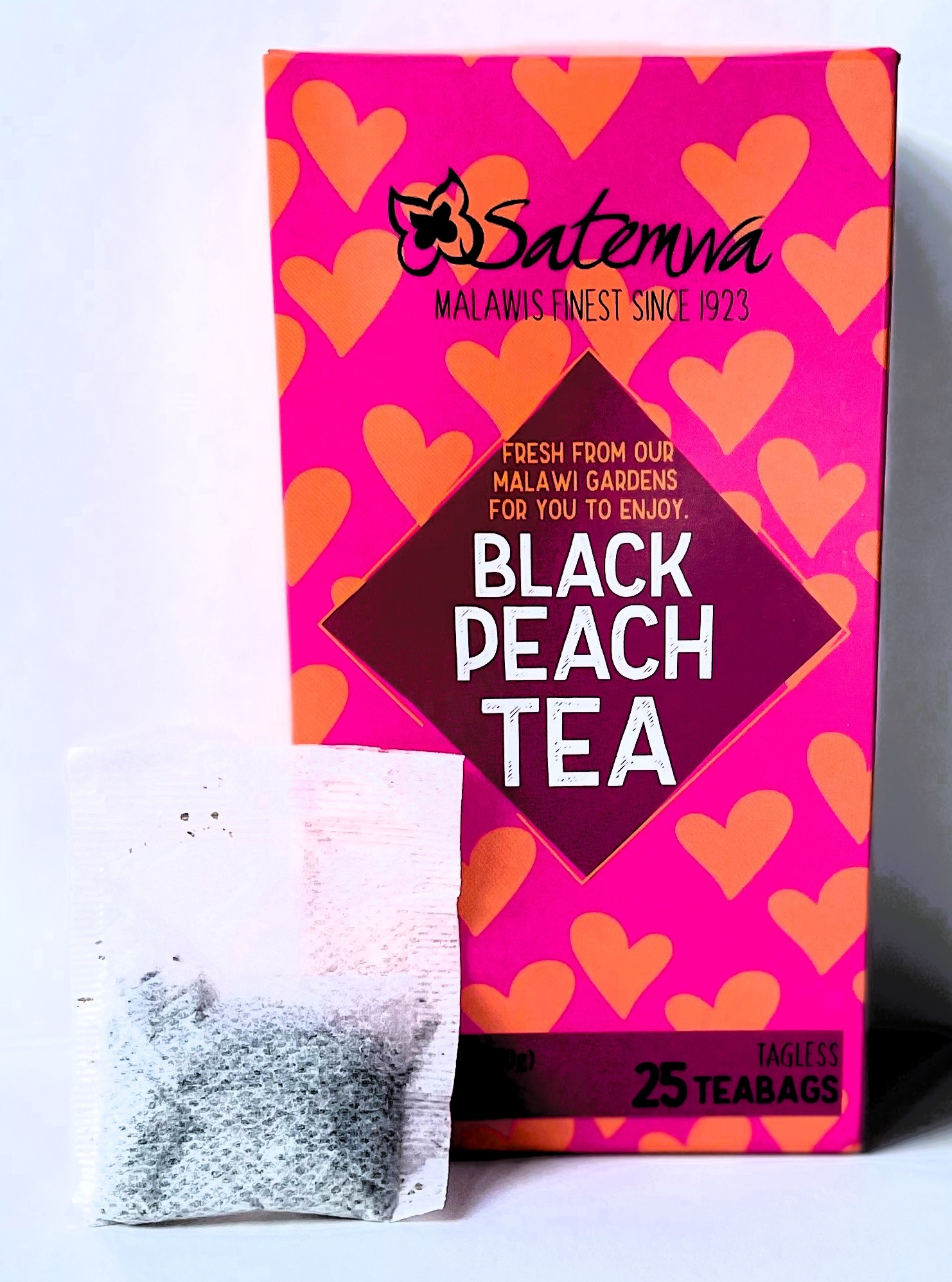 Satemwa Satemwa Black Peach Tea - 25 Tea Bags - Black Tea with peach aroma - Tea Bags