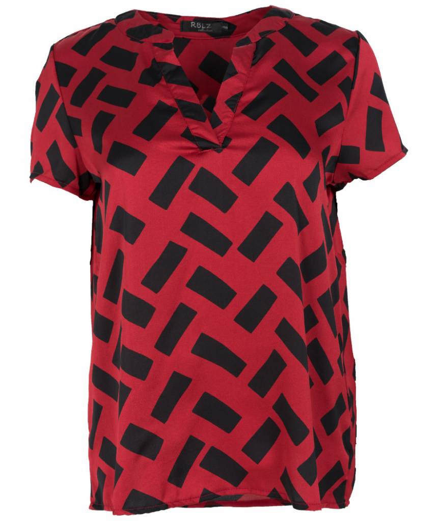 blouse rood zwart blouse rood zwart