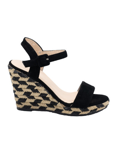 espadrilles sleehak indy zwart - wannahavesfashion
