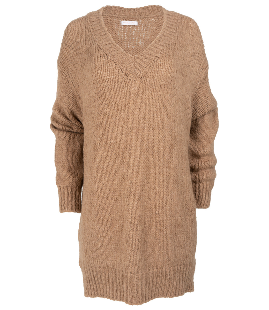 Trui camel v hals Monica Wannahavesfashion Trui V hals Terracotta | KLEDING | Don' aparte