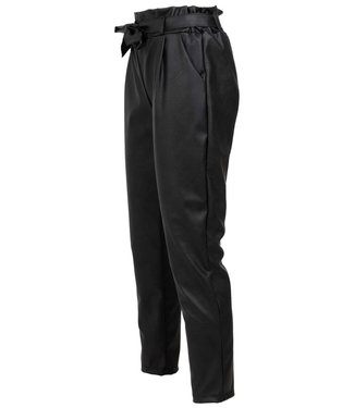 Broek zwart leather look Nicky - Wannahavesfashion