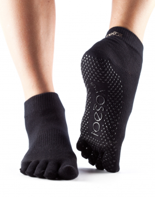 Fitness Mad Toesox Grip Ankle Full Toe Socks