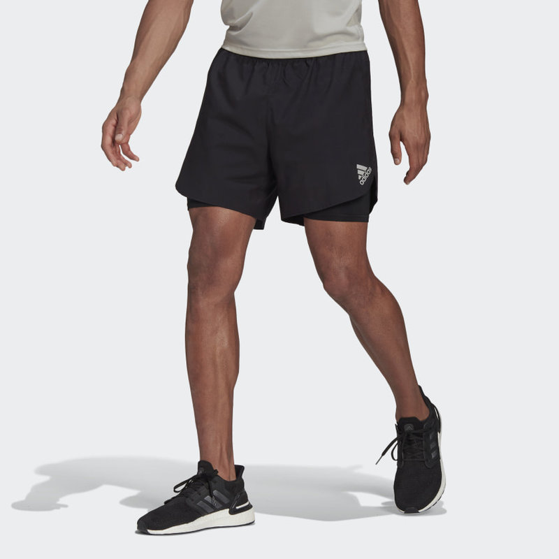 Adidas running shorts hot sale 2 in 1