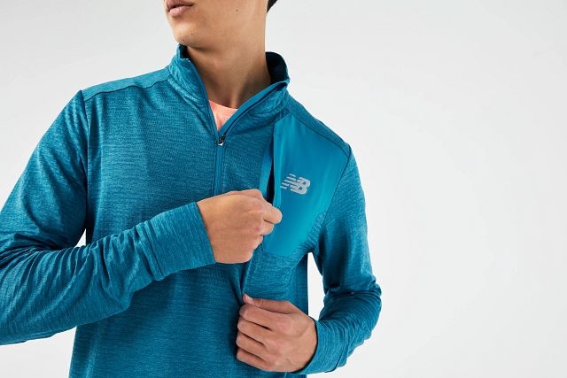 new balance men's impact half zip top