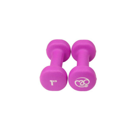 Fitness Mad Fitness Mad Pair 1KG Dumbbells Purple