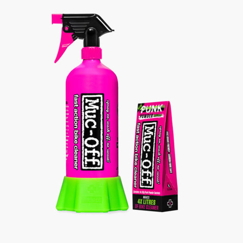 Muc Off Muc-Off Bottle For Life Bundle 1L 4x Punk Powder Bike Wash Sachets