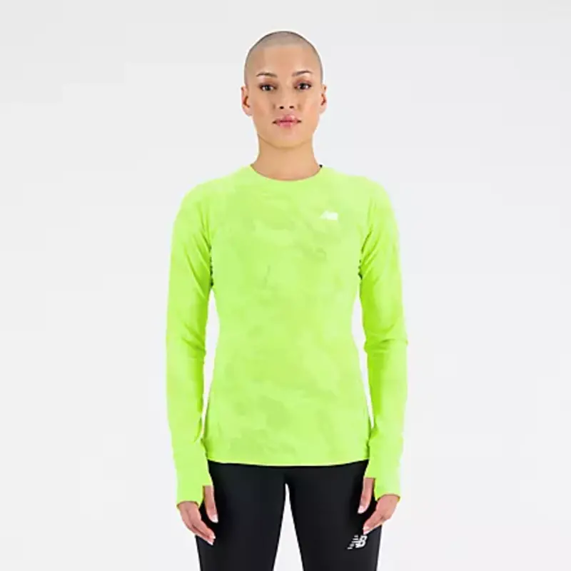 New Balance New Balance Q Speed Jacquard Long Sleeve Womens