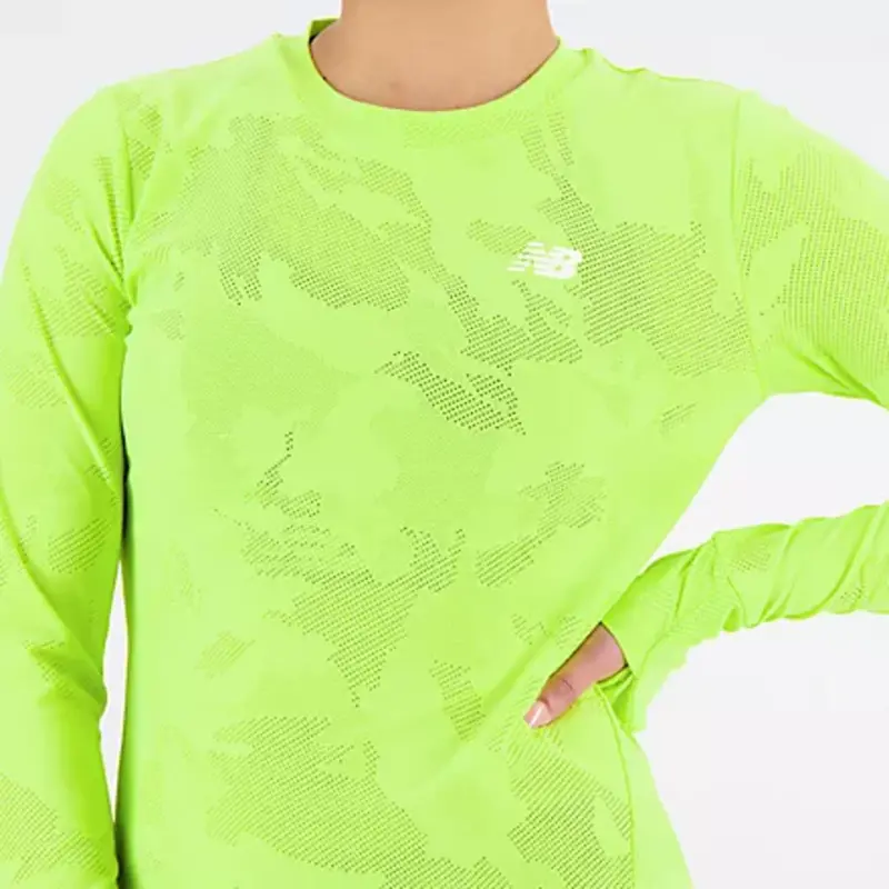 New Balance New Balance Q Speed Jacquard Long Sleeve Womens