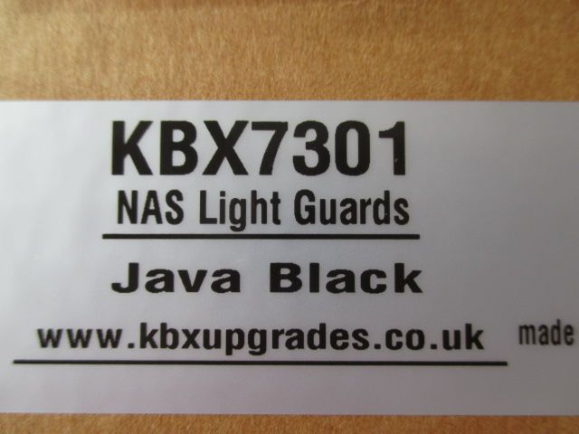 KBX7301 Defender lamp guards, NAS lamps (95mm). gloss black