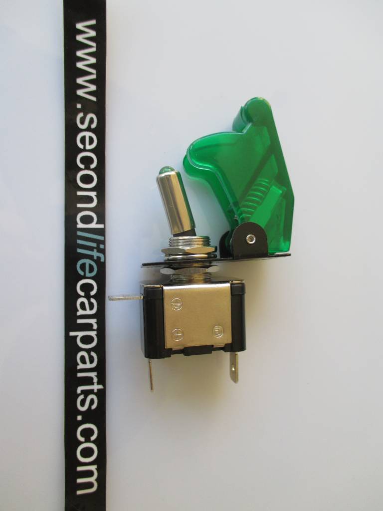 Schande vloeistof onderhoud Toggle Schakelaar led 20 ampère 12 volt groen - Second Life Carparts