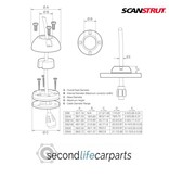 Scanstrut Kunststof doorvoer voor kabel 2-6mm ds6-p