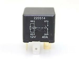 YWB10027L 4 Pin Relay Yellow or Black 12volts 40 Amps