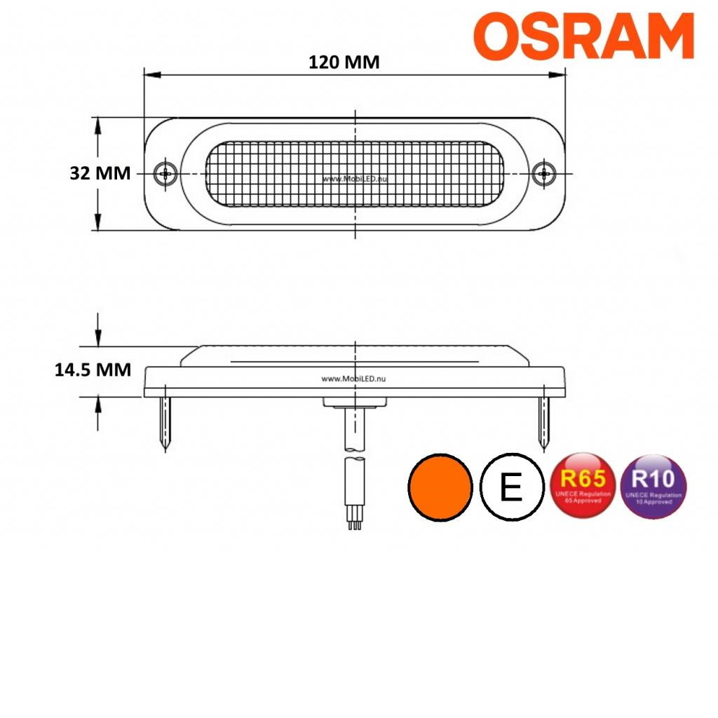 Super platte Amber flitser E-keur