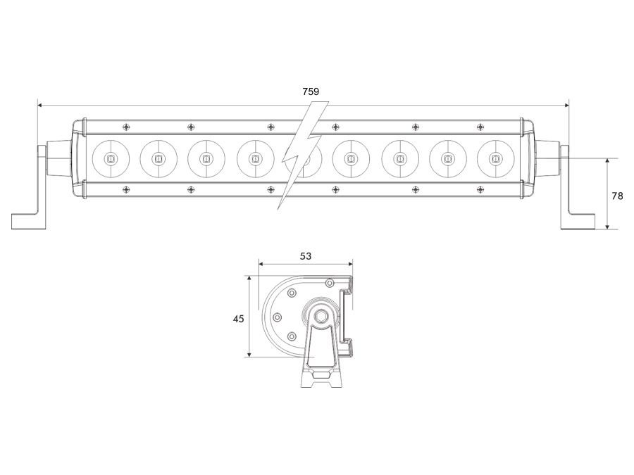 LED-BAR  5700 lumen 81WATT SPOT