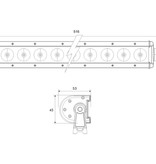 LED-BAR  54WATT 516 mm, 3800 lumen